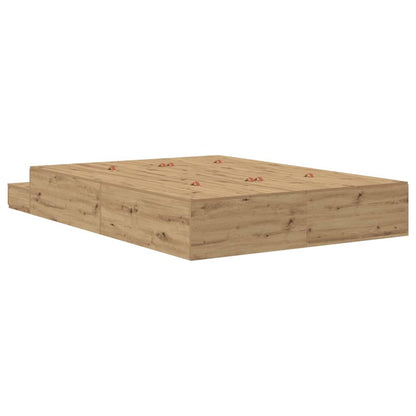 vidaXL Storage Bed Frame Artisan Oak 150 cm Engineered Wood