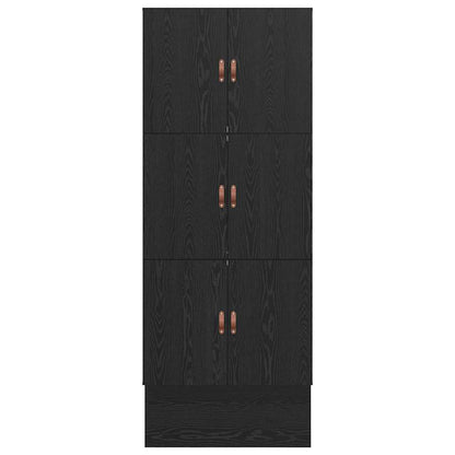 vidaXL Storage Bed Frame with Drawer Black Oak 90 cm Engineered Wood