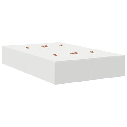 vidaXL Storage Bed Frame with Drawer White 120 cm Engineered Wood