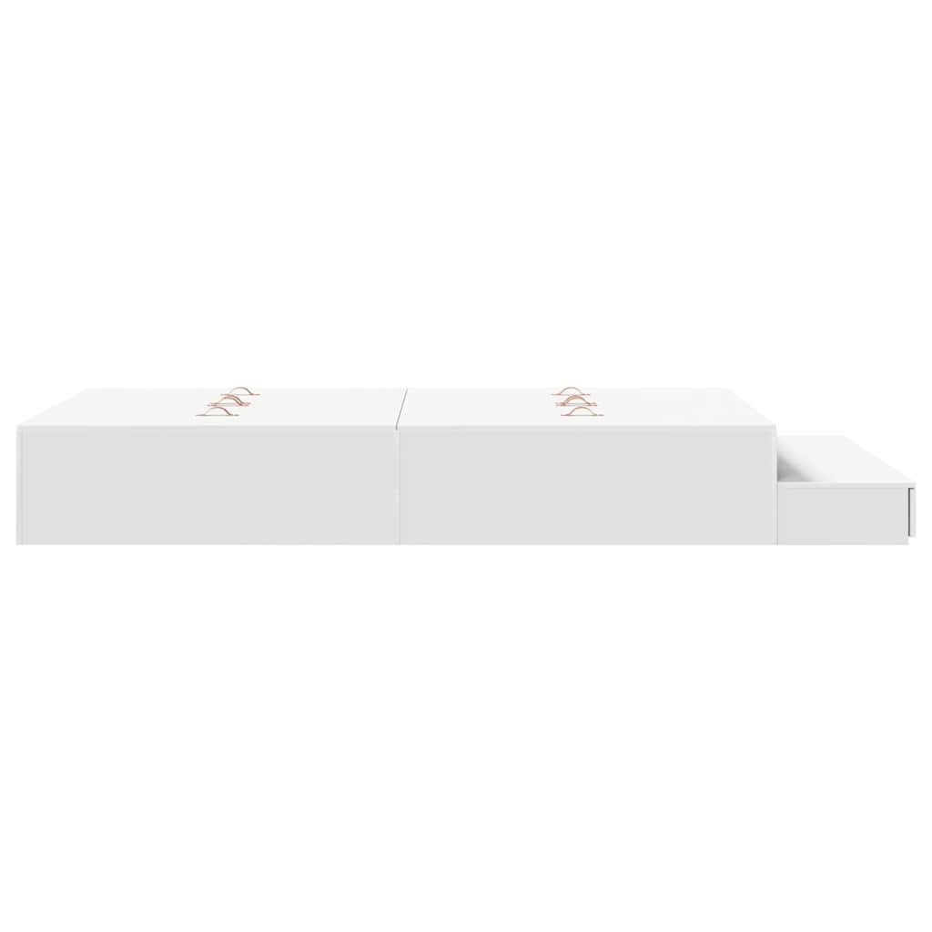 vidaXL Storage Bed Frame with Drawer White 120 cm Engineered Wood