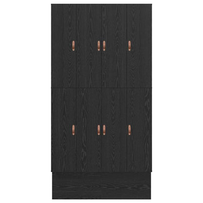 vidaXL Storage Bed Frame with Drawer Black Oak 120 cm Engineered Wood