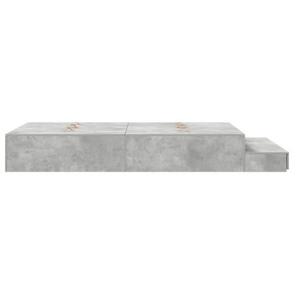 vidaXL Storage Bed Frame Concrete Grey 120 cm Engineered Wood