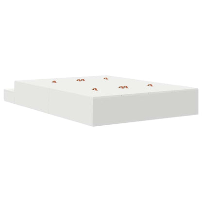 vidaXL Storage Bed Frame with Drawer White 140 cm Engineered Wood