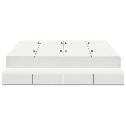 vidaXL Storage Bed Frame with Drawer White 135 cm Engineered Wood