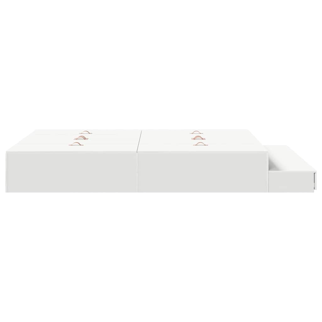 vidaXL Storage Bed Frame with Drawer White 135 cm Engineered Wood
