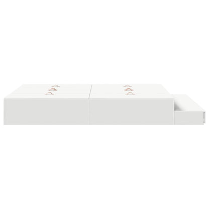 vidaXL Storage Bed Frame with Drawer White 135 cm Engineered Wood