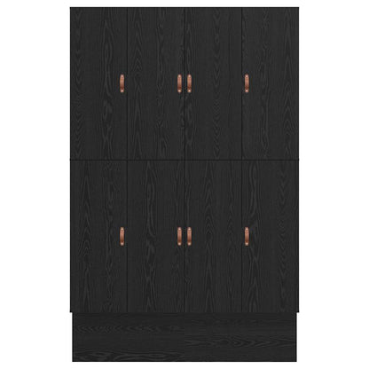 vidaXL Storage Bed Frame with Drawer Black Oak 135 cm Engineered Wood