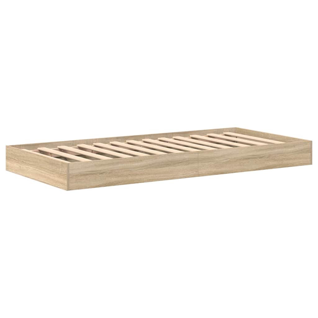 vidaXL Bookcase Bed Sonoma oak 100 x 200 cm Engineered wood