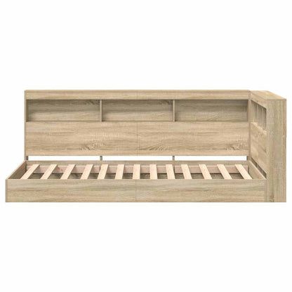 vidaXL Bookcase Bed Sonoma oak 100 x 200 cm Engineered wood