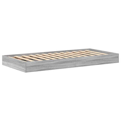 vidaXL Bookcase Bed Grey sonoma 100 x 200 cm Engineered wood