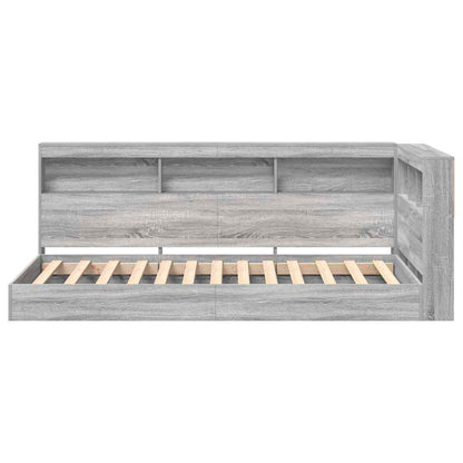 vidaXL Bookcase Bed Grey sonoma 100 x 200 cm Engineered wood