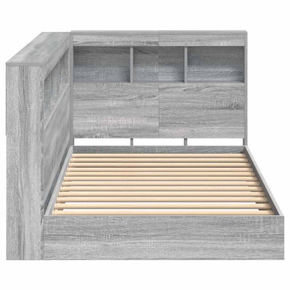 vidaXL Bookcase Bed Grey sonoma 100 x 200 cm Engineered wood