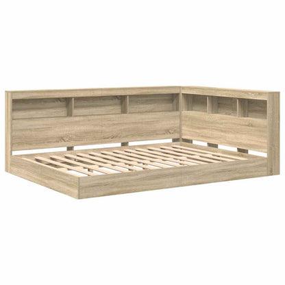vidaXL Bookcase Bed Sonoma oak 140 x 200 cm Engineered wood