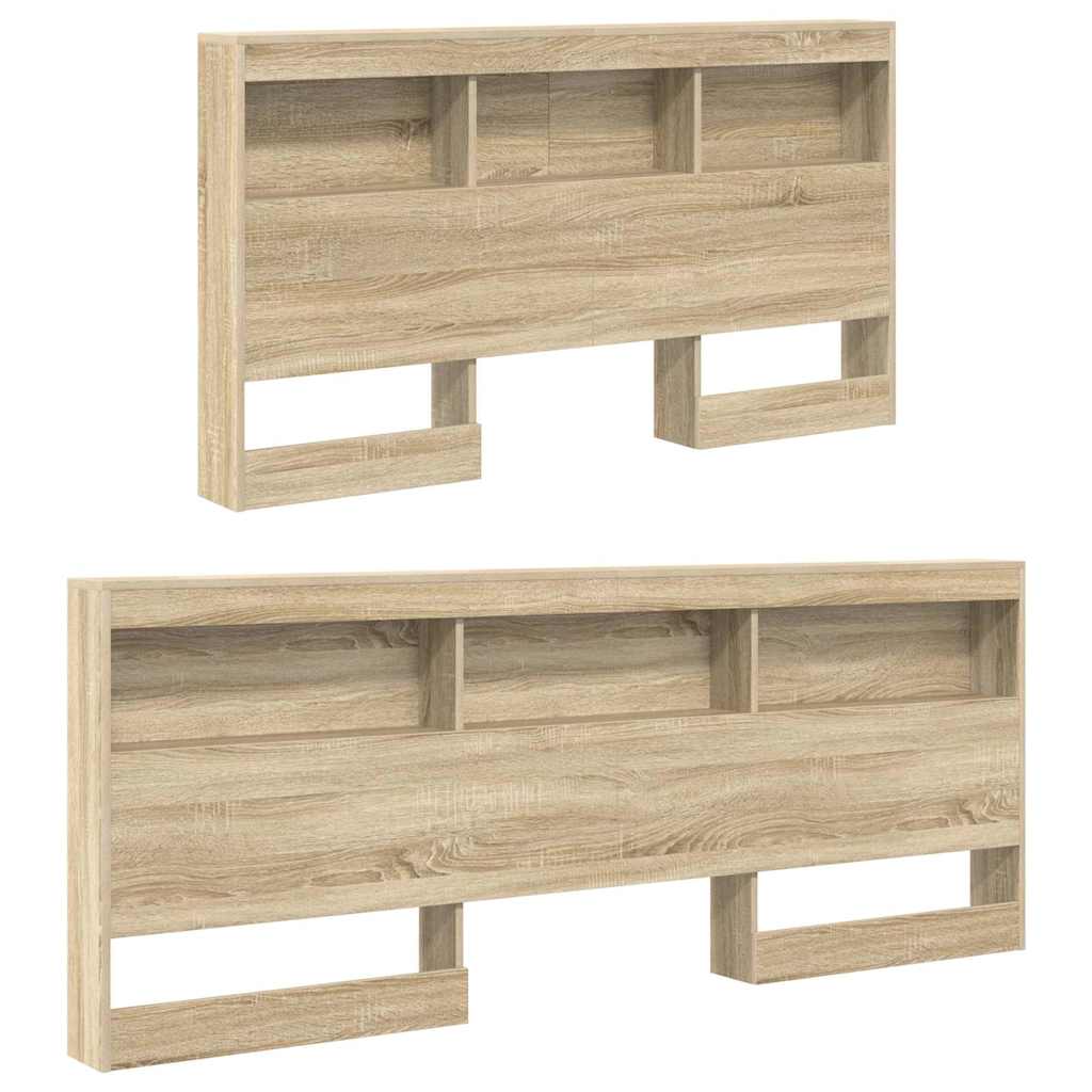 vidaXL Bookcase Bed Sonoma oak 140 x 200 cm Engineered wood