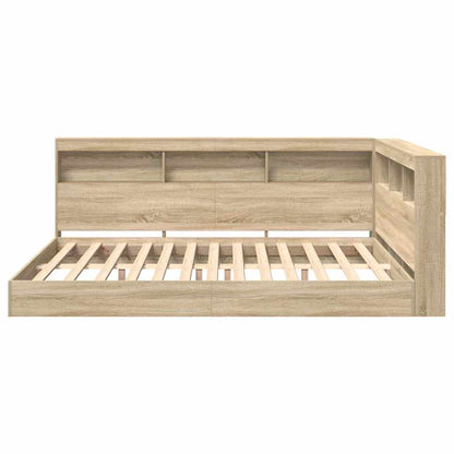 vidaXL Bookcase Bed Sonoma oak 140 x 200 cm Engineered wood