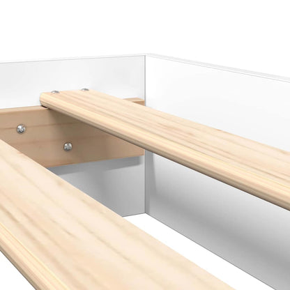 vidaXL Bookcase Bed with Shelf White 160 x 200 cm Engineered Wood