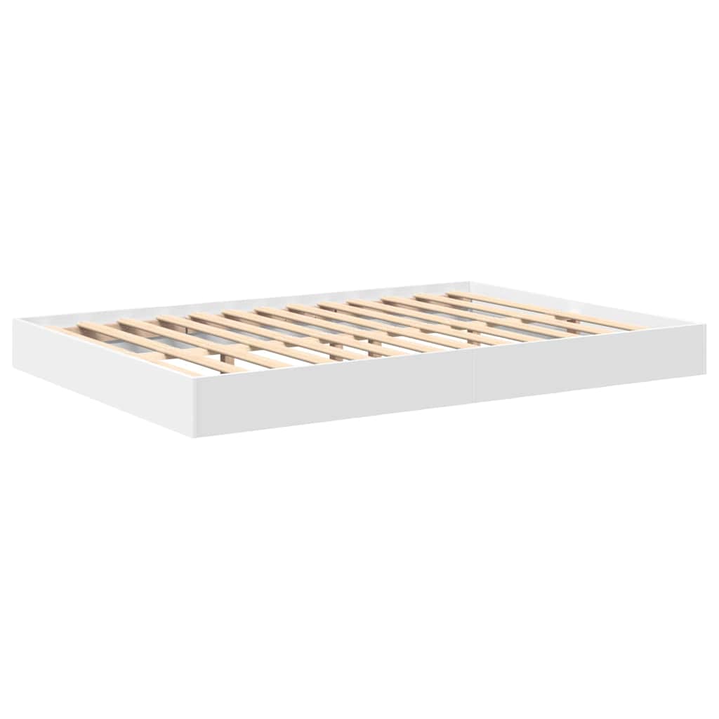 vidaXL Bookcase Bed with Shelf White 160 x 200 cm Engineered Wood