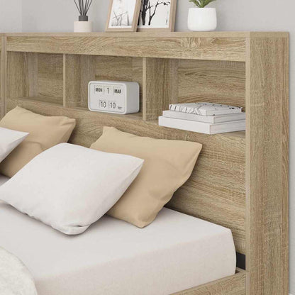 vidaXL Bookcase Bed Sonoma oak 160 x 200 cm Engineered wood