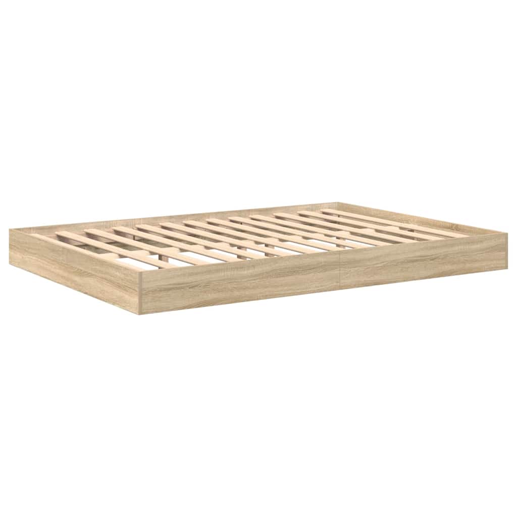 vidaXL Bookcase Bed Sonoma oak 160 x 200 cm Engineered wood