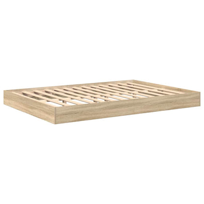 vidaXL Bookcase Bed Sonoma oak 160 x 200 cm Engineered wood