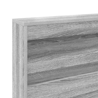 vidaXL Bookcase Bed Grey sonoma 160 x 200 cm Engineered wood
