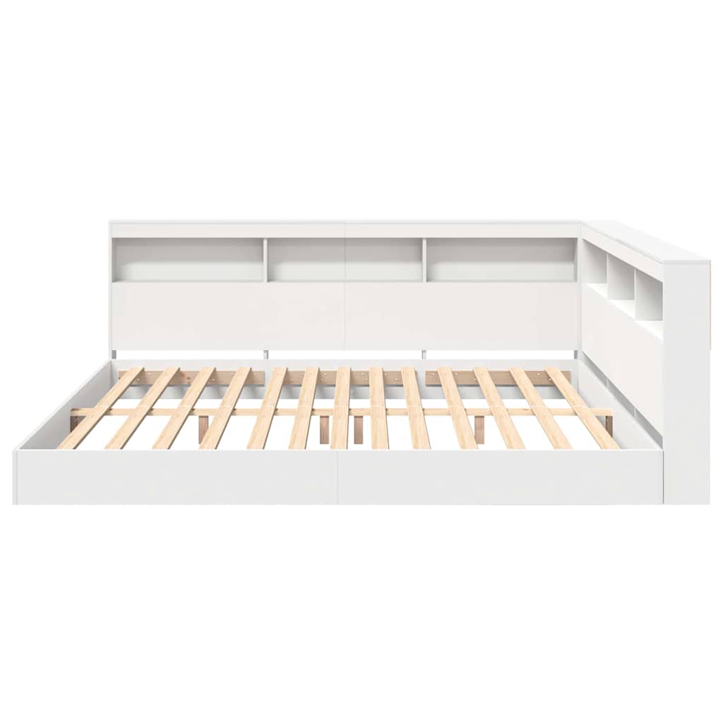 vidaXL Bookcase Bed with Headboard White 180 x 200 cm Engineered wood