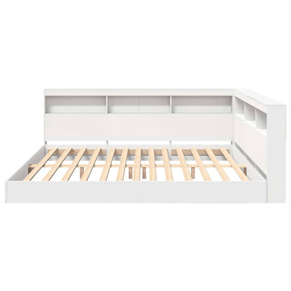 vidaXL Bookcase Bed with Headboard White 180 x 200 cm Engineered wood