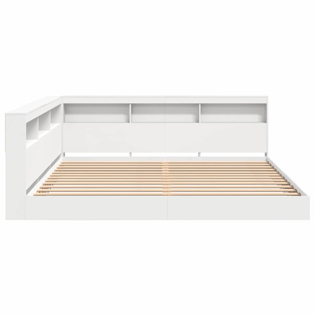 vidaXL Bookcase Bed with Headboard White 180 x 200 cm Engineered wood