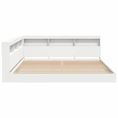 vidaXL Bookcase Bed with Headboard White 180 x 200 cm Engineered wood