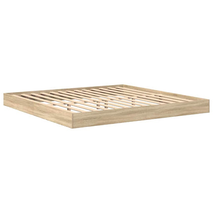 vidaXL Bookcase Bed with Shelf Sonoma oak 180 x 200 cm Engineered wood