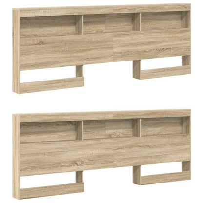 vidaXL Bookcase Bed with Shelf Sonoma oak 180 x 200 cm Engineered wood