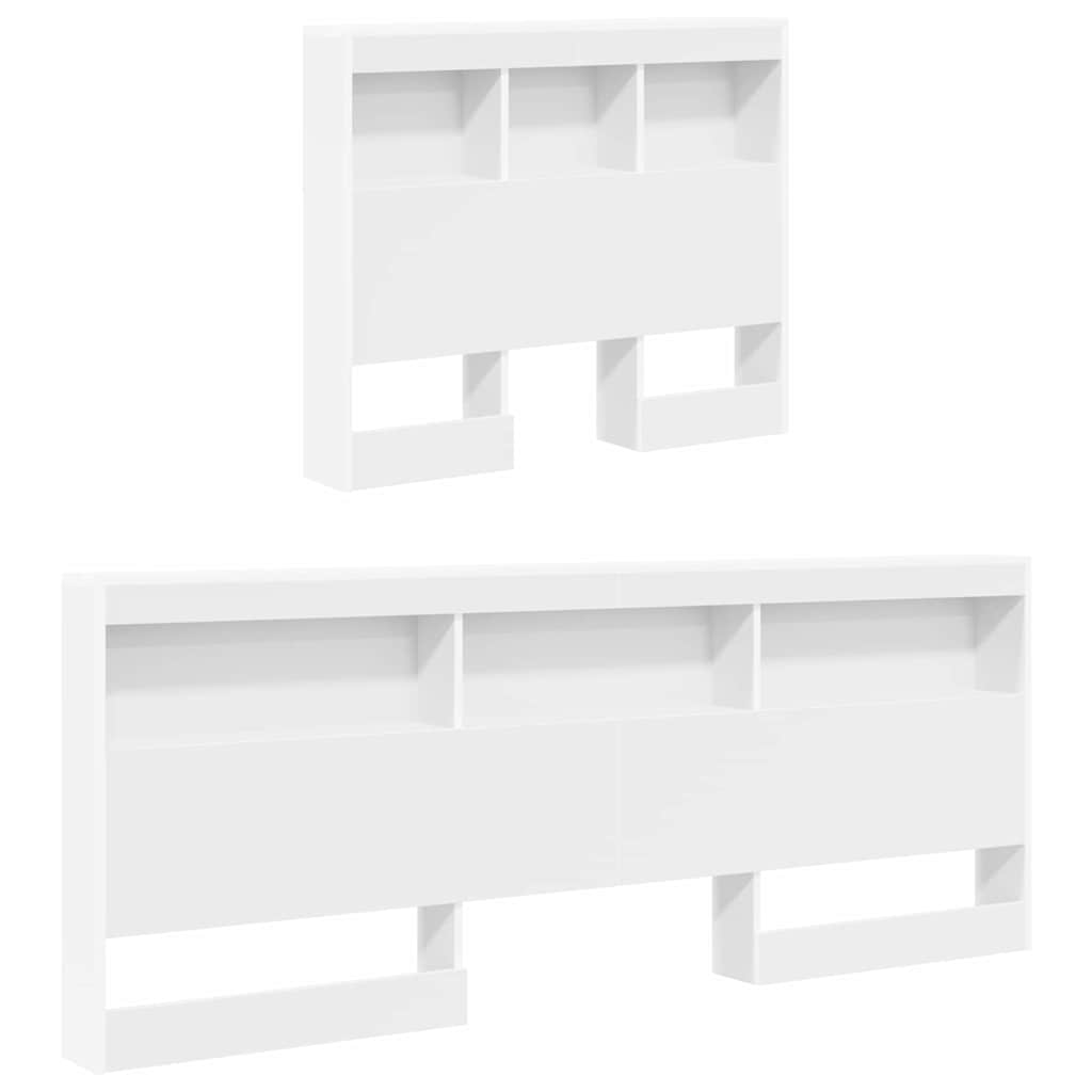 vidaXL Bookcase Bed with Headboard White 90 x 190 cm Engineered wood