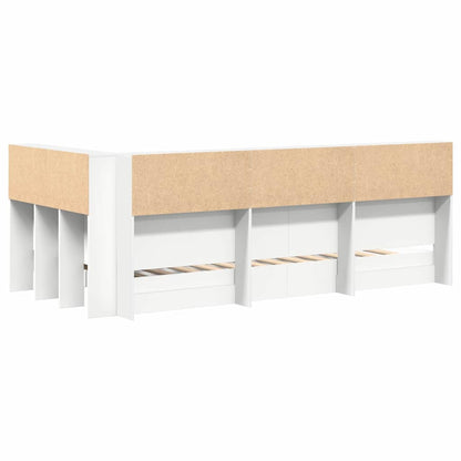vidaXL Bookcase Bed with Headboard White 90 x 190 cm Engineered wood