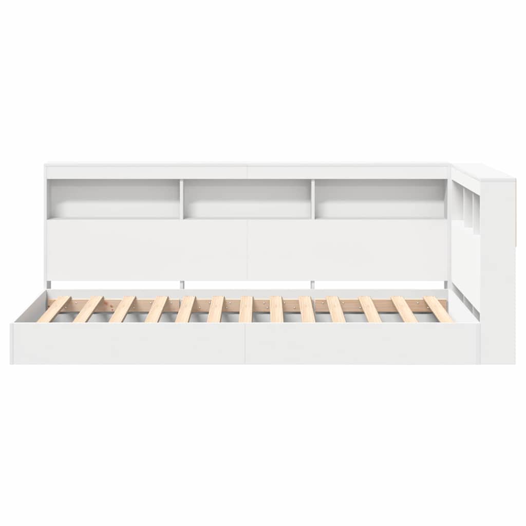 vidaXL Bookcase Bed with Headboard White 90 x 190 cm Engineered wood