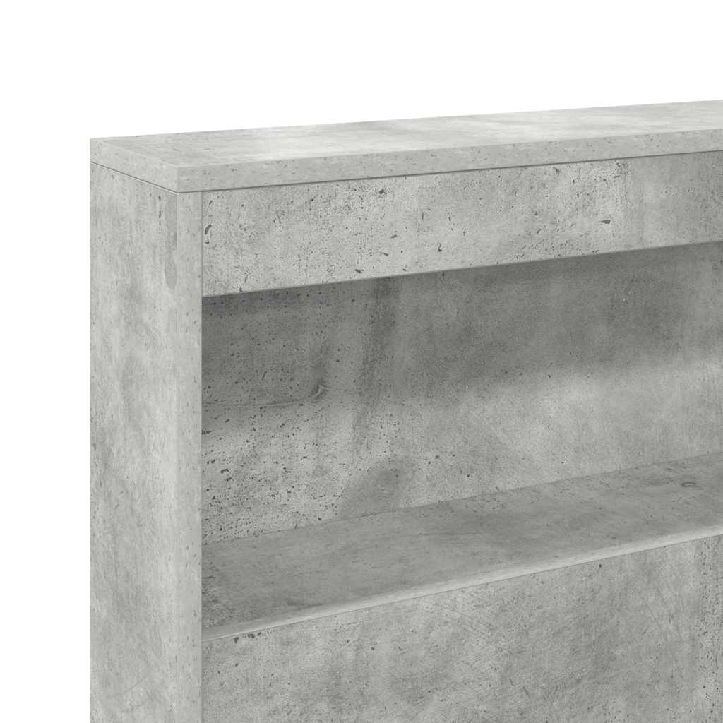 vidaXL Bookcase Bed Concrete Grey 75 x 190 cm Engineered wood