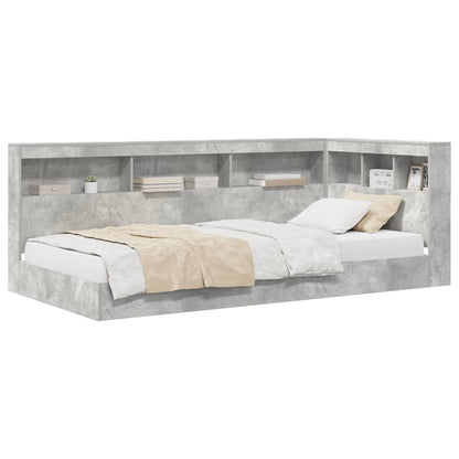 vidaXL Bookcase Bed Concrete Grey 75 x 190 cm Engineered wood