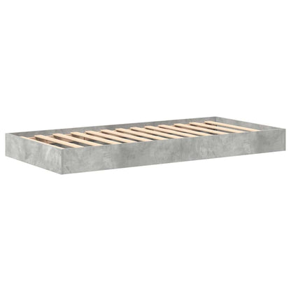 vidaXL Bookcase Bed Concrete Grey 75 x 190 cm Engineered wood