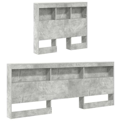 vidaXL Bookcase Bed Concrete Grey 75 x 190 cm Engineered wood