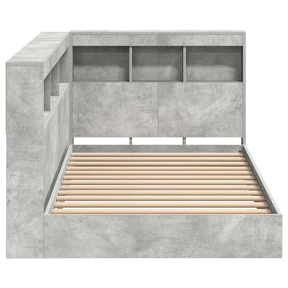 vidaXL Bookcase Bed Concrete Grey 75 x 190 cm Engineered wood