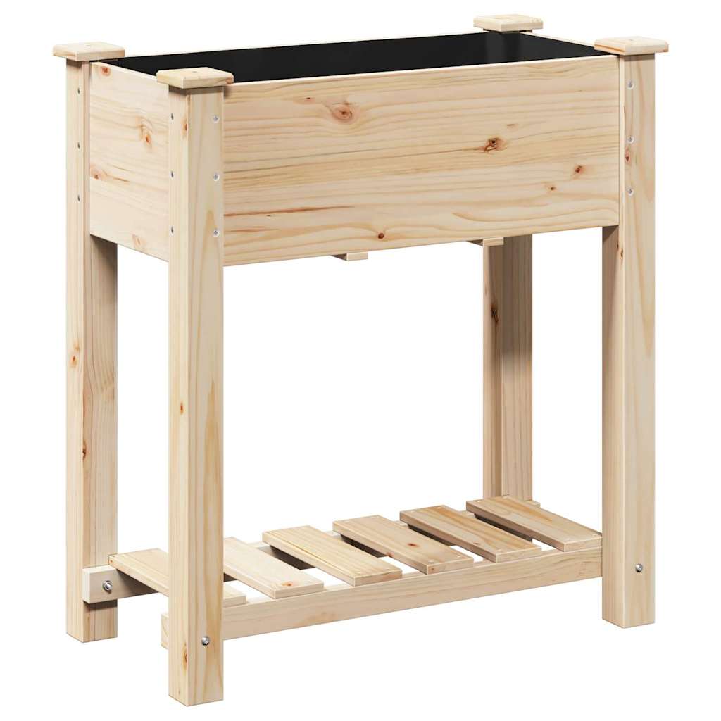 vidaXL Garden Planter Beige 71 x 37 x 76.5 cm Solid Fir Wood