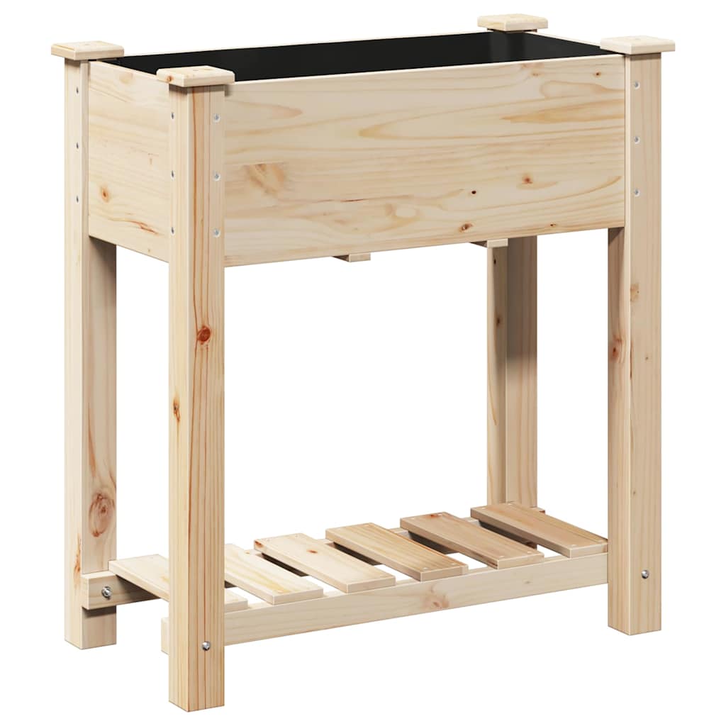 vidaXL Garden Planter Beige 71 x 37 x 76.5 cm Solid Fir Wood
