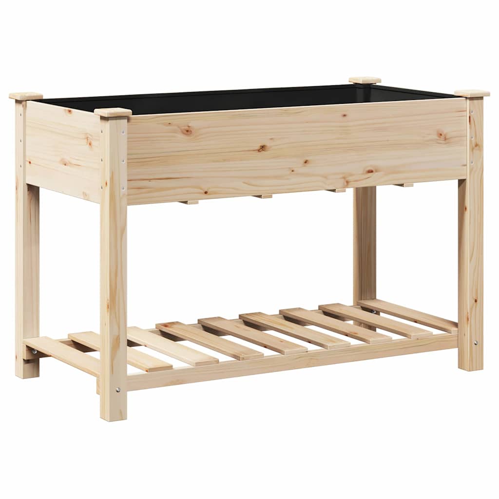 vidaXL Garden Planter Beige 115 x 59 x 76.5 cm Solid Fir Wood