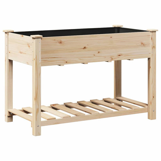 vidaXL Garden Planter Beige 115 x 59 x 76.5 cm Solid Fir Wood