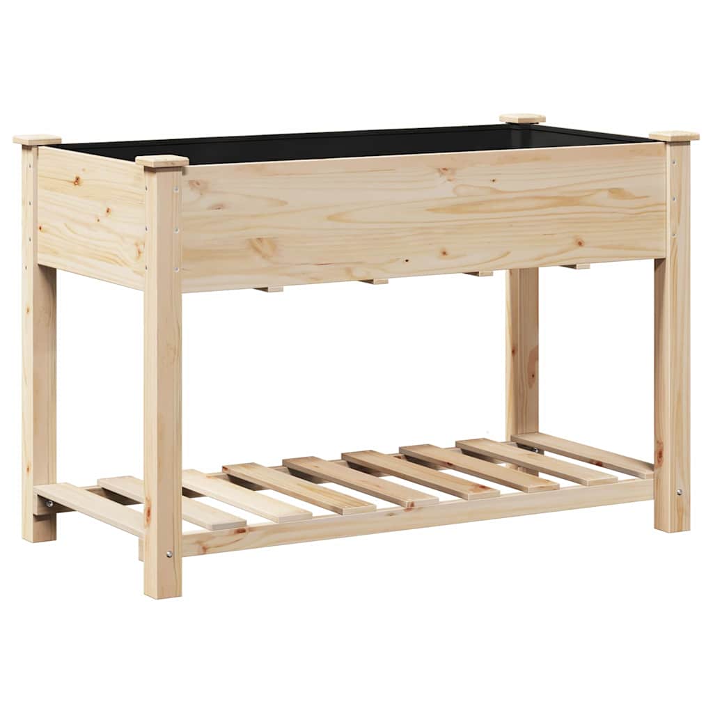vidaXL Garden Planter Beige 115 x 59 x 76.5 cm Solid Fir Wood