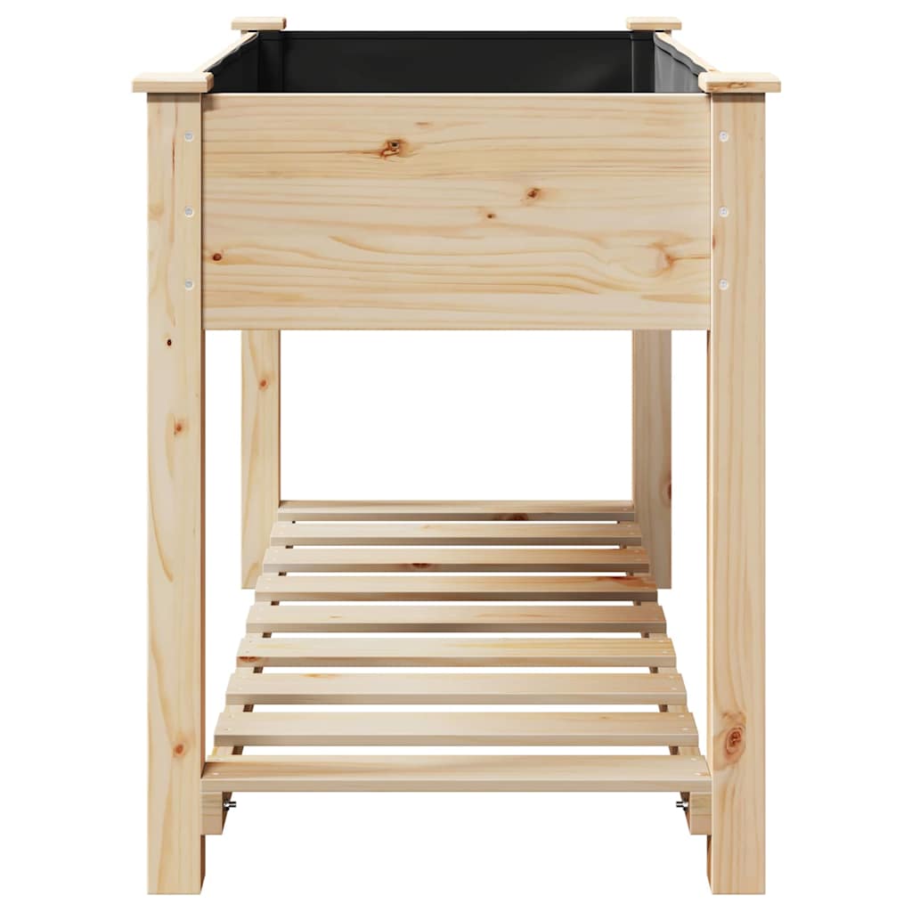 vidaXL Garden Planter Beige 115 x 59 x 76.5 cm Solid Fir Wood