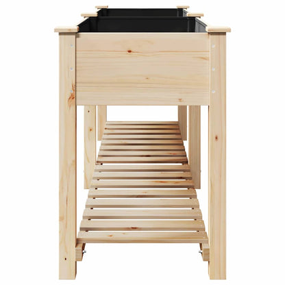 vidaXL Garden Planter Beige 203 x 53 x 76.5 cm Solid Fir Wood