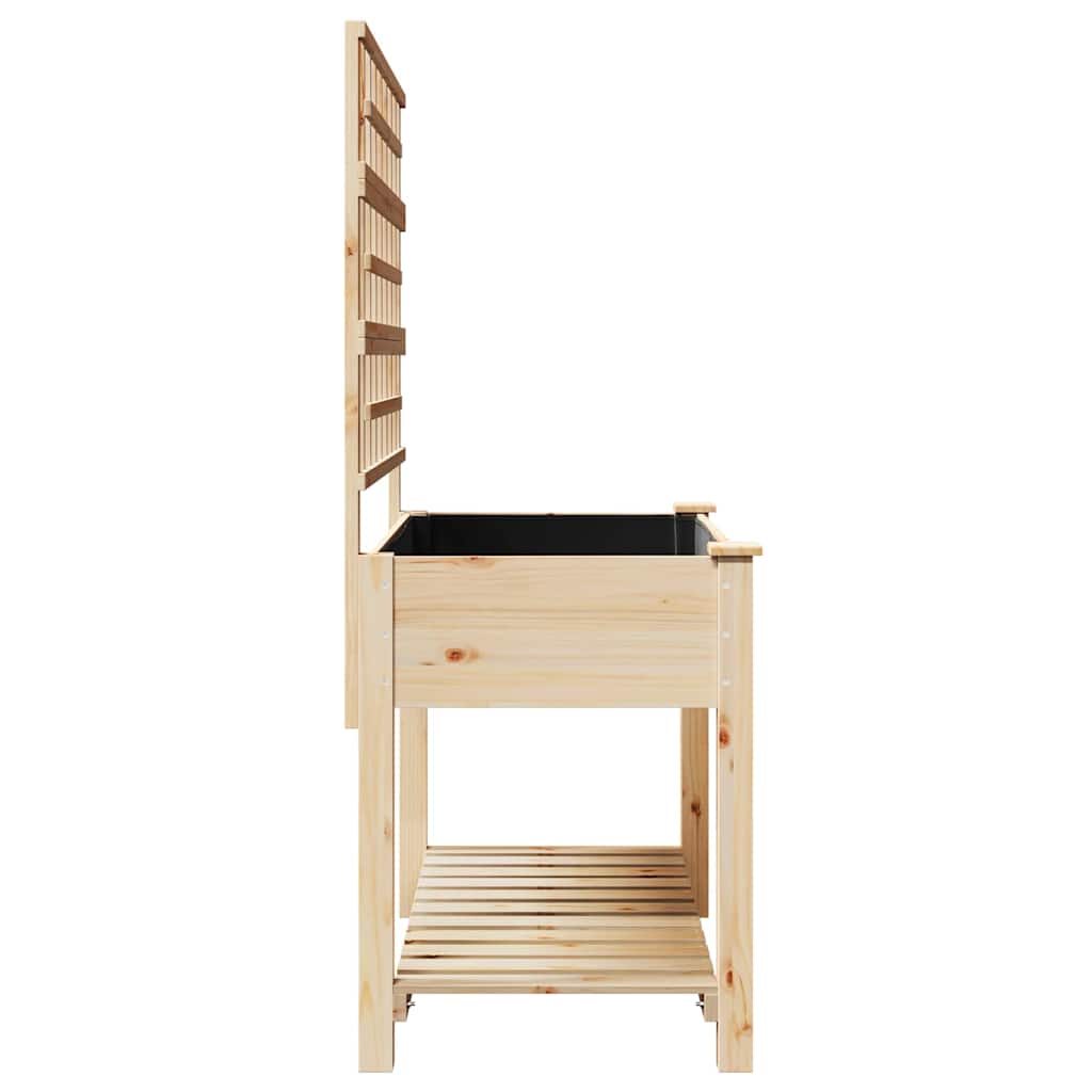 vidaXL Garden Planter Beige 115 x 60.5 x 153 cm Solid Fir Wood