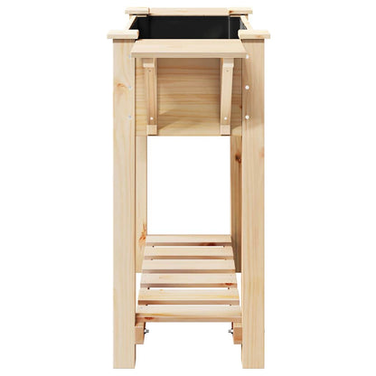 vidaXL Garden Planter Beige 111 x 37 x 76.5 cm Solid Fir Wood
