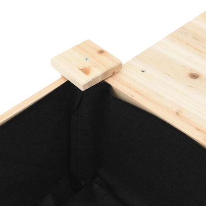 vidaXL Garden Planter Beige 155 x 59 x 76.5 cm Solid Fir Wood