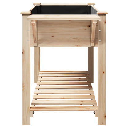 vidaXL Garden Planter Beige 155 x 59 x 76.5 cm Solid Fir Wood